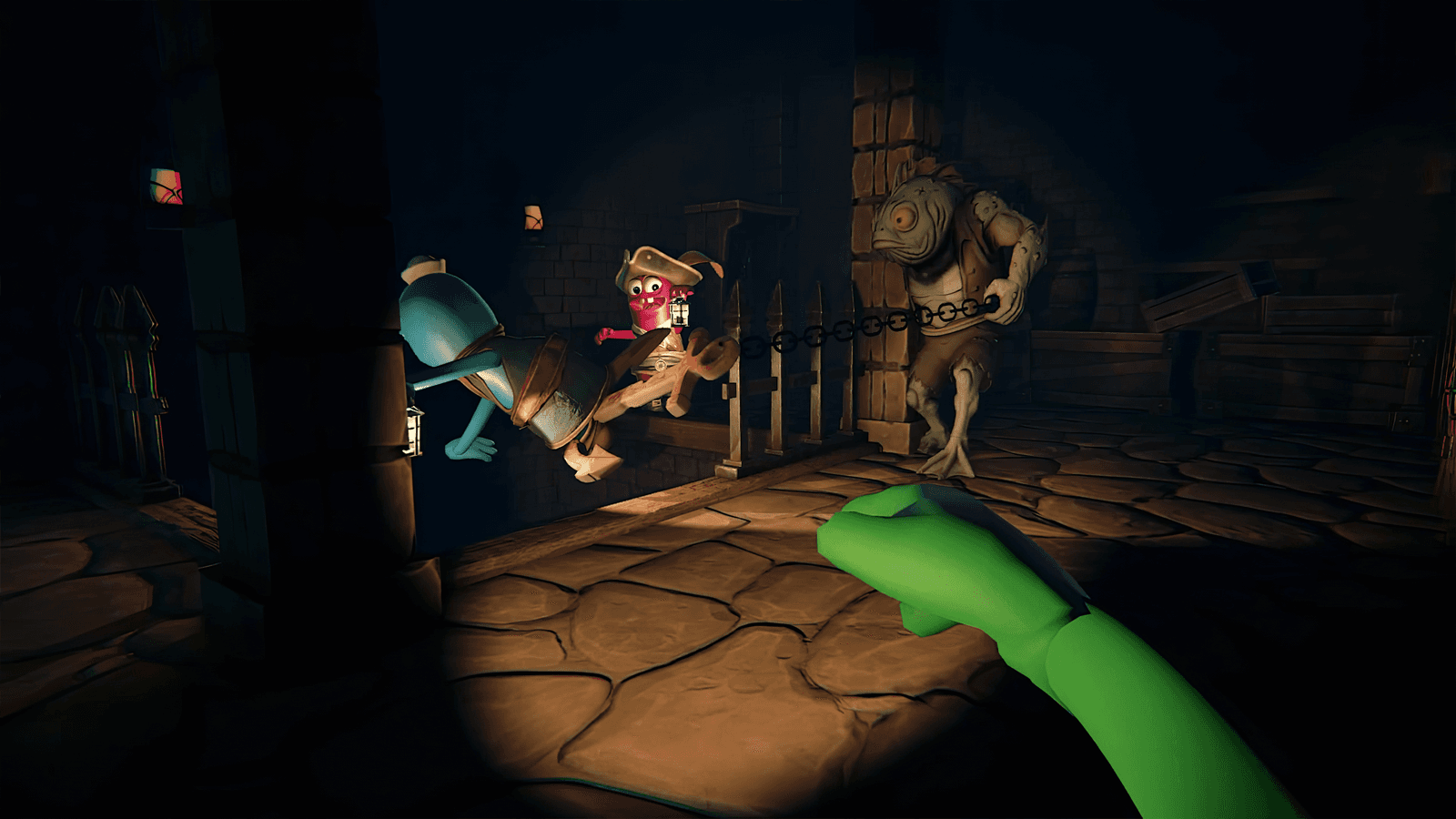 Official image of Anchorer pulling a pirate with a chain